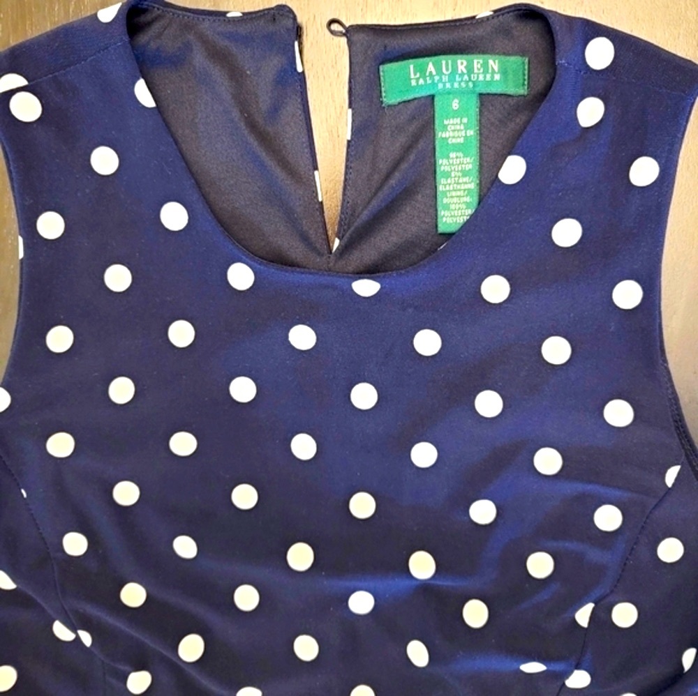 Ralph Lauren Belted Sleeveless Dress - Picture 7 of 8